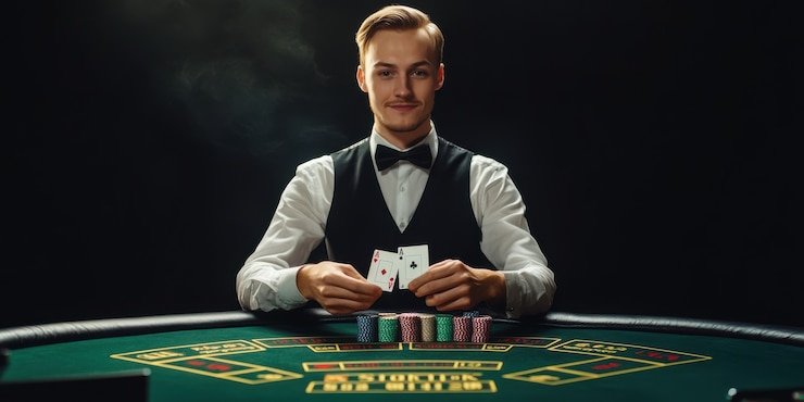Live Game Show host and interactive wheel display on albaslot login studio